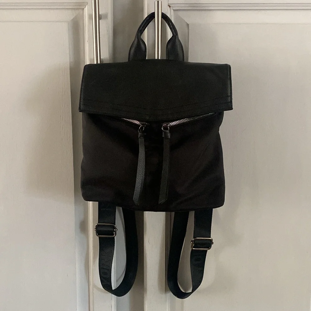 Botkier New York Trigger Nylon & Pebbled Logo Strap Multi-Function Backpack
